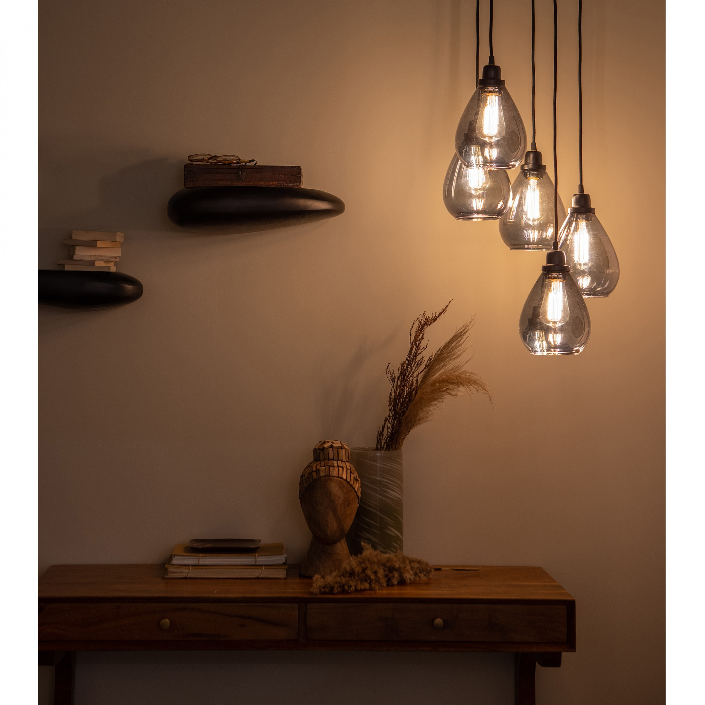 hängeleuchte glas schwarz